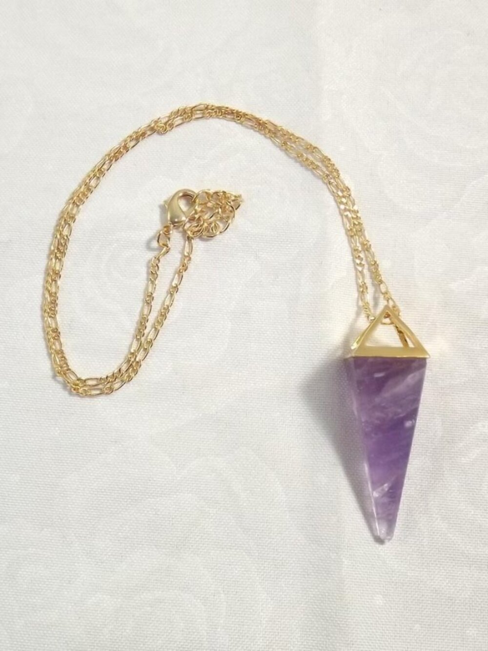 Genuine Amethyst 4 Point Spike Pendant